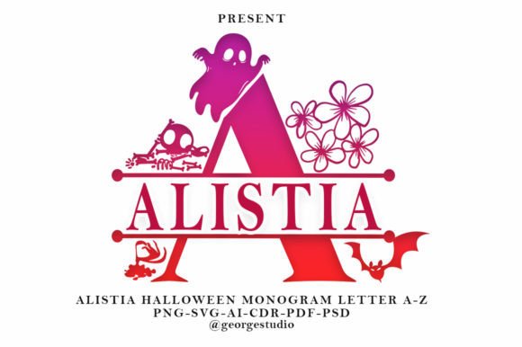 Alistia Halloween Monogram: A Spooky Font for Creative Projects