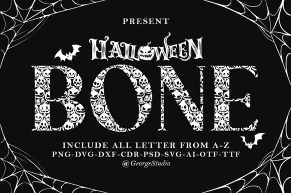 Bone Font: A Spooky Monogram Decorative Type for Creative Projects