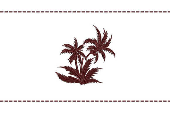 Coconut Tree Embroidery Design