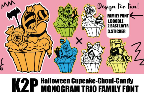 Cupcake Ghoul Candy: A Fun and Spooky Decorative Font for Halloween Creativity