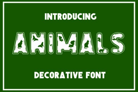 Evaluating Animals: A Decorative Font for Joyful, Animal-Themed Design Projects