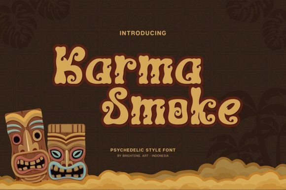 Karma Smoke: A Psychedelic Font for Creative Branding