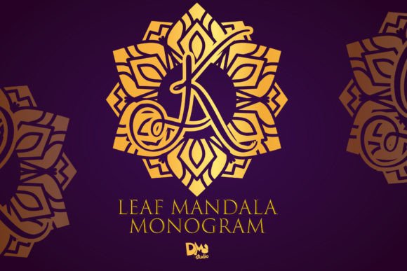 Leaf Mandala Monogram: A Unique Font for Creative Elegance