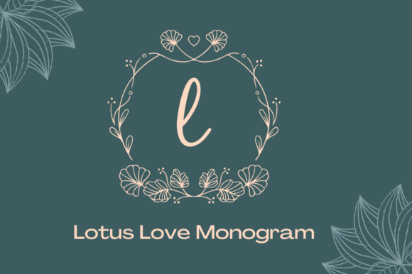 Lotus Love Monogram: Elevating Brand Identity and Personal Celebrations with Floral Elegance