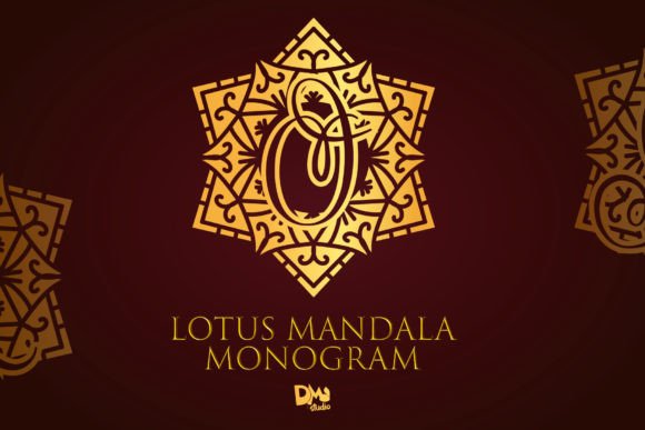 Lotus Mandala Monogram: A Unique Font for Creative Projects