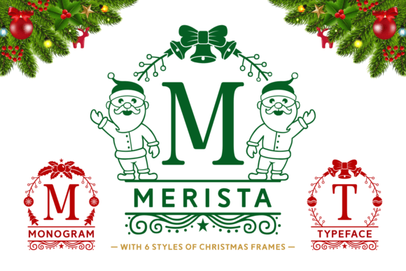 Merista: A Festive and Elegant Monogram Font for Creative Projects
