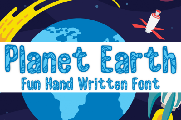 Planet Earth: A Unique Decorative Font for Creative Designs