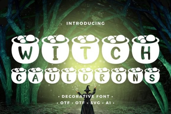Witch Cauldrons: The Perfect Font for Enchanting Halloween Designs